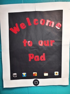 My classroom "theme" is technology hence the giant iPad bulletin board. P.S. Last year my mom hand drew all the apps. She's awesome, I know!